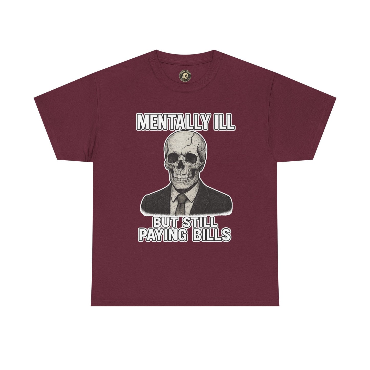 Mental Health Awareness Tee, Unisex Skull Shirt, Funny Graphic Tee, Quirky Casual Wear, Gifts for Friends, Halloween Apparel