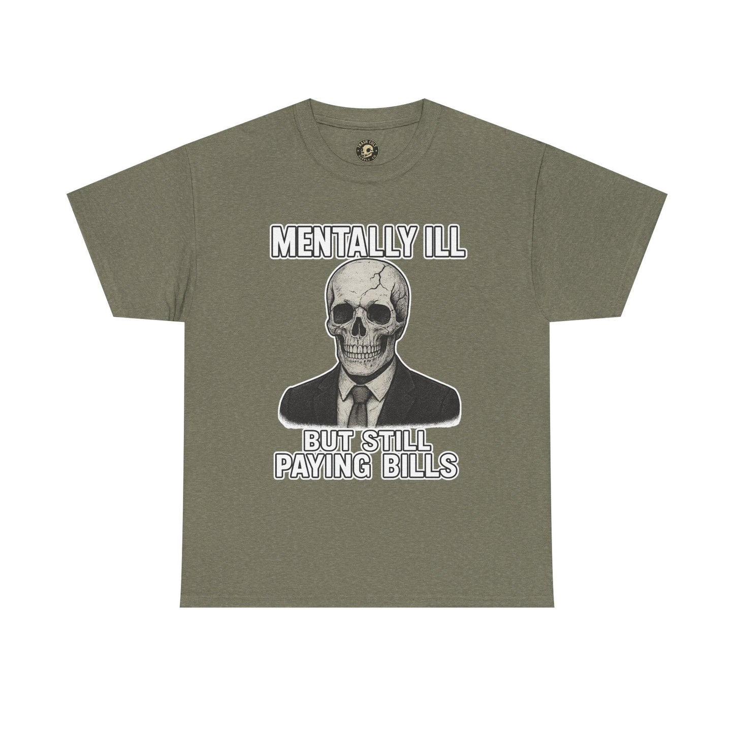 Mental Health Awareness Tee, Unisex Skull Shirt, Funny Graphic Tee, Quirky Casual Wear, Gifts for Friends, Halloween Apparel