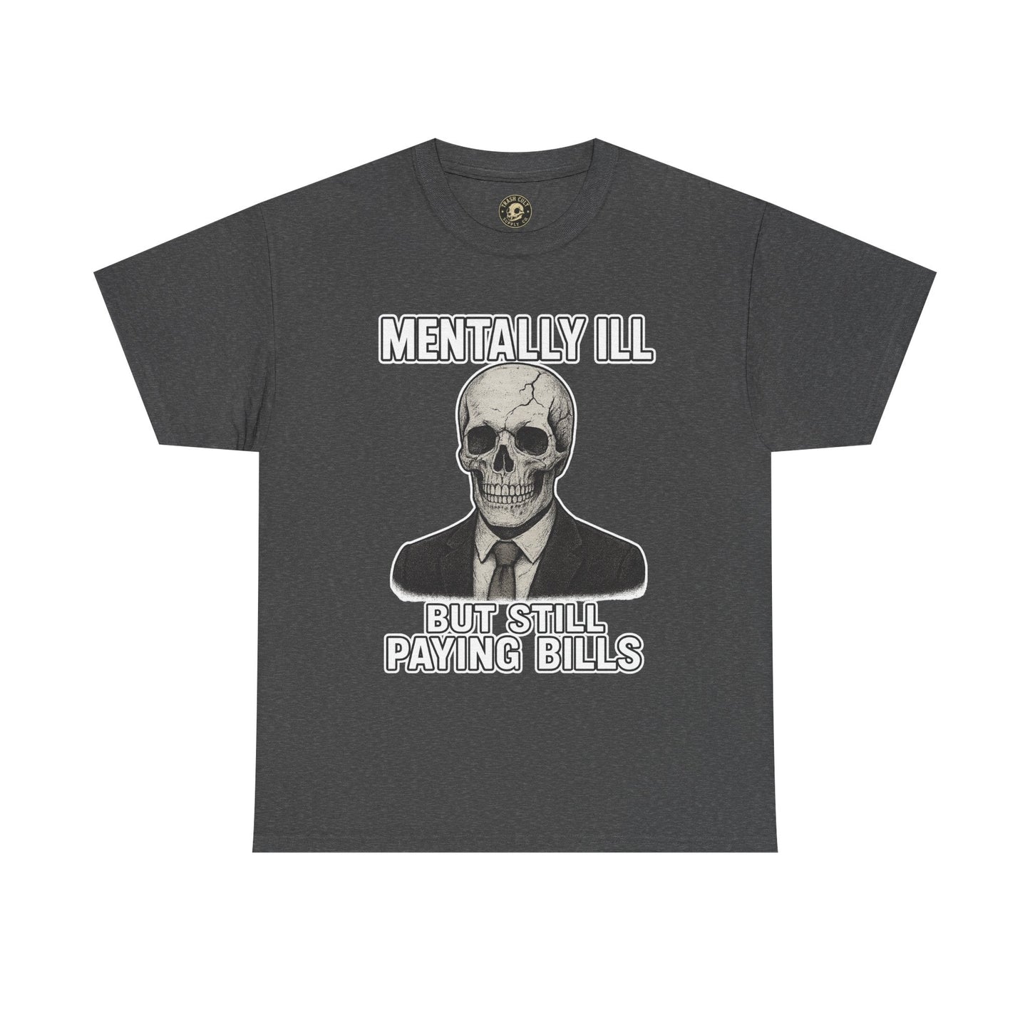 Mental Health Awareness Tee, Unisex Skull Shirt, Funny Graphic Tee, Quirky Casual Wear, Gifts for Friends, Halloween Apparel