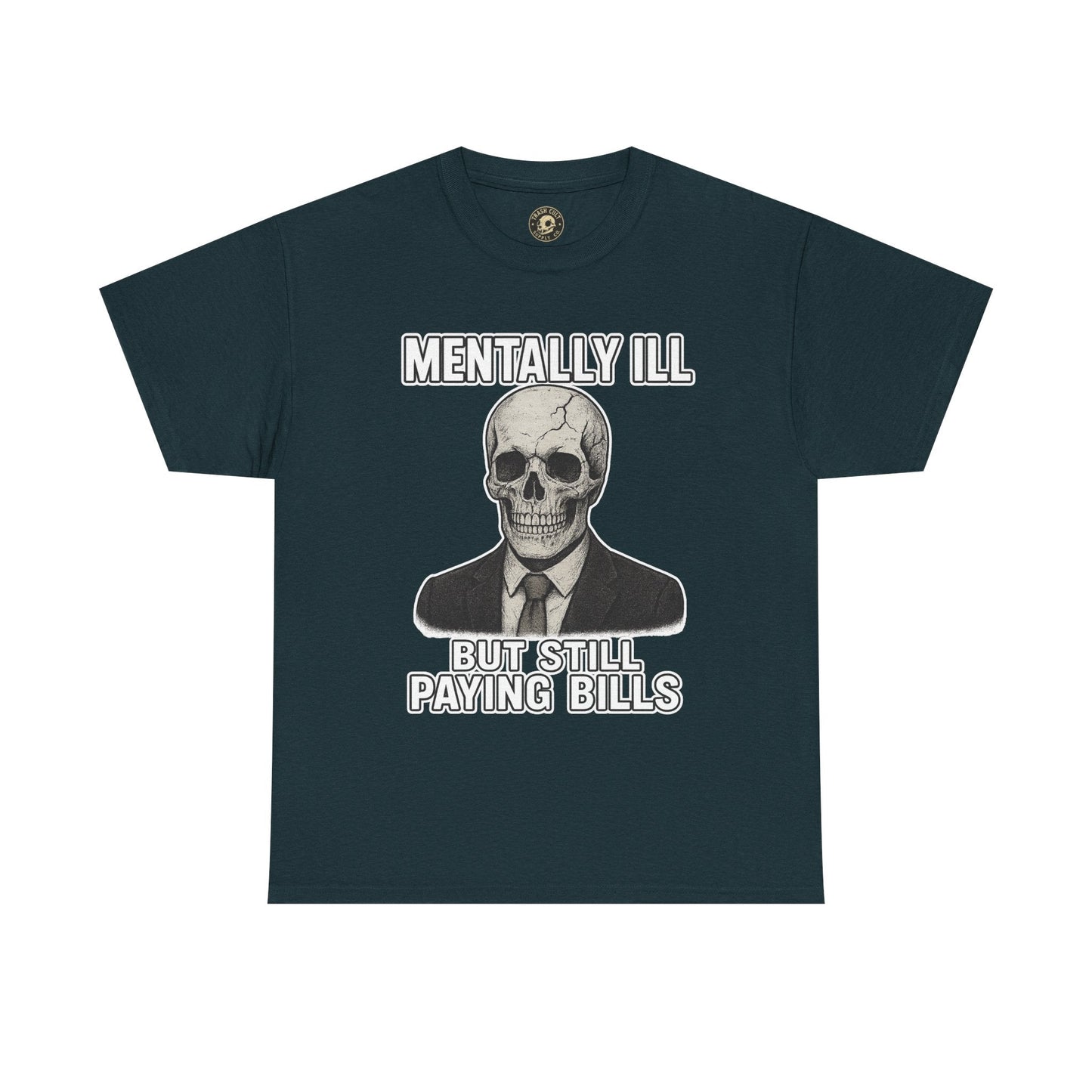 Mental Health Awareness Tee, Unisex Skull Shirt, Funny Graphic Tee, Quirky Casual Wear, Gifts for Friends, Halloween Apparel