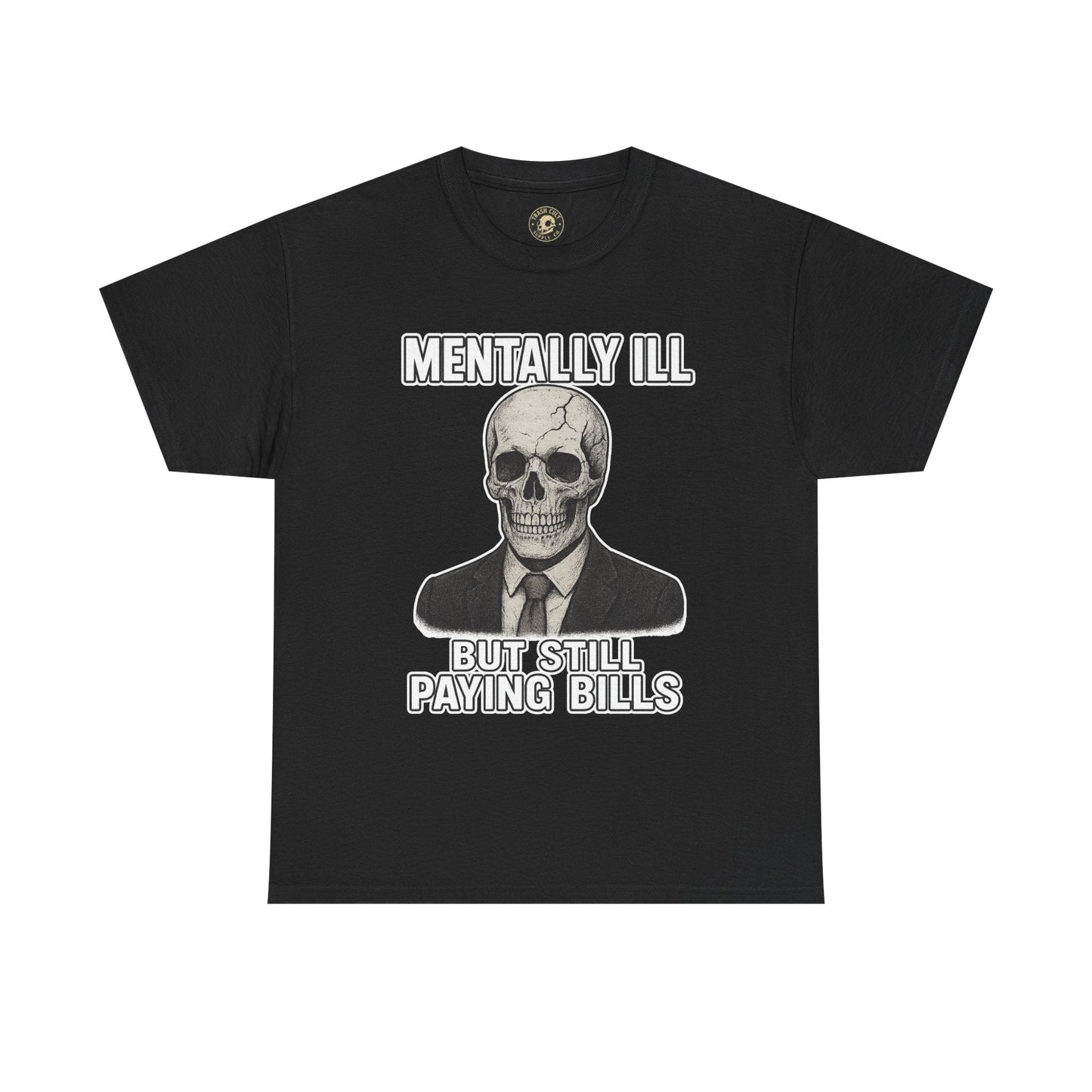 Mental Health Awareness Tee, Unisex Skull Shirt, Funny Graphic Tee, Quirky Casual Wear, Gifts for Friends, Halloween Apparel