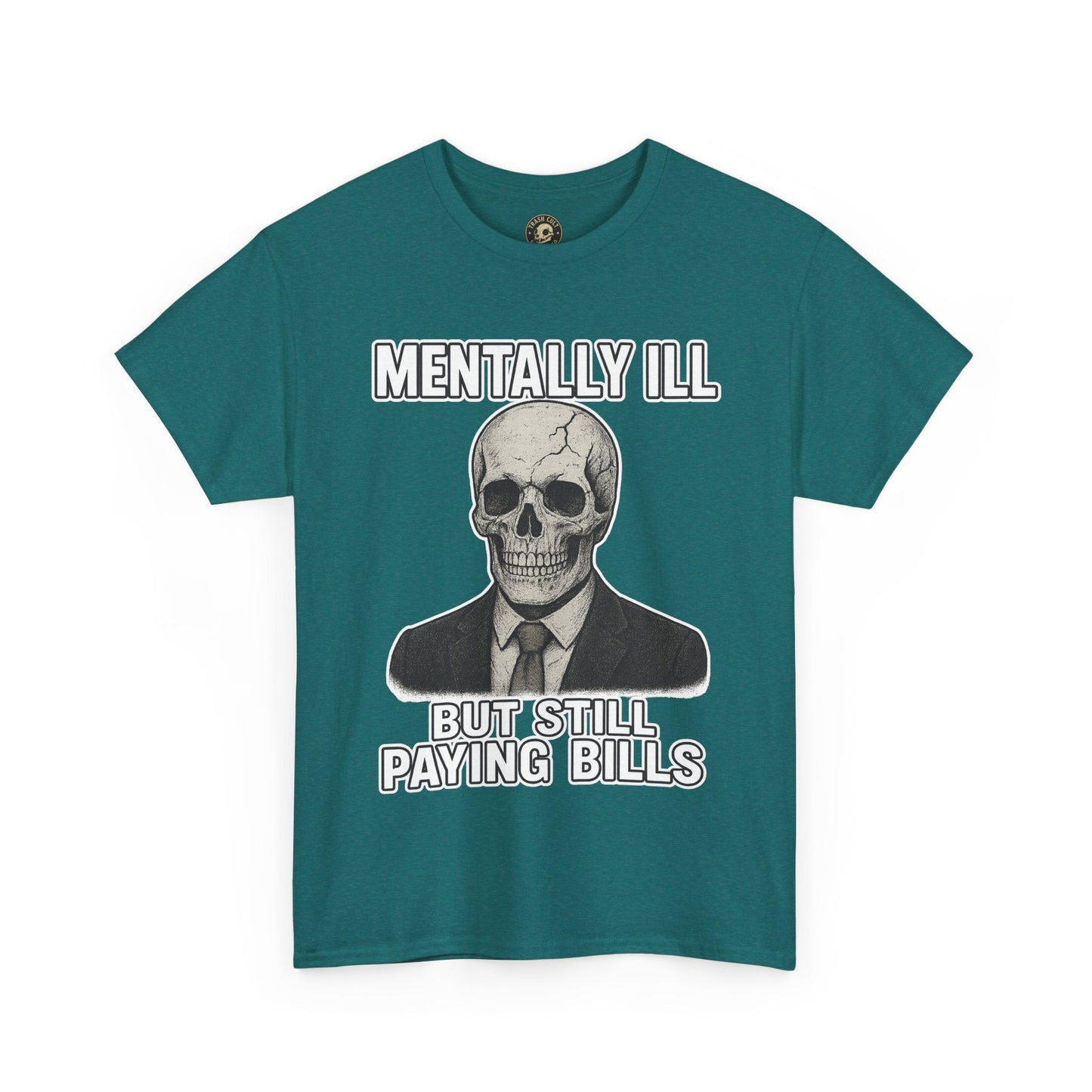 Mental Health Awareness Tee, Unisex Skull Shirt, Funny Graphic Tee, Quirky Casual Wear, Gifts for Friends, Halloween Apparel