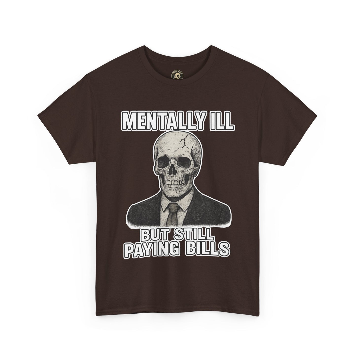 Mental Health Awareness Tee, Unisex Skull Shirt, Funny Graphic Tee, Quirky Casual Wear, Gifts for Friends, Halloween Apparel