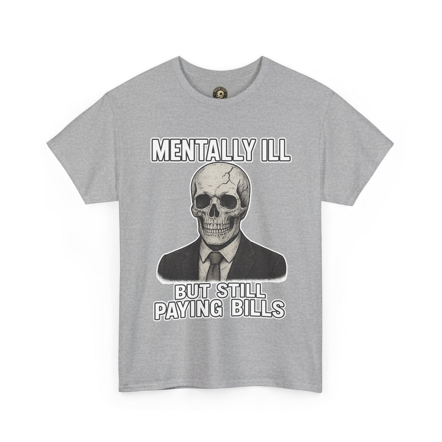 Mental Health Awareness Tee, Unisex Skull Shirt, Funny Graphic Tee, Quirky Casual Wear, Gifts for Friends, Halloween Apparel