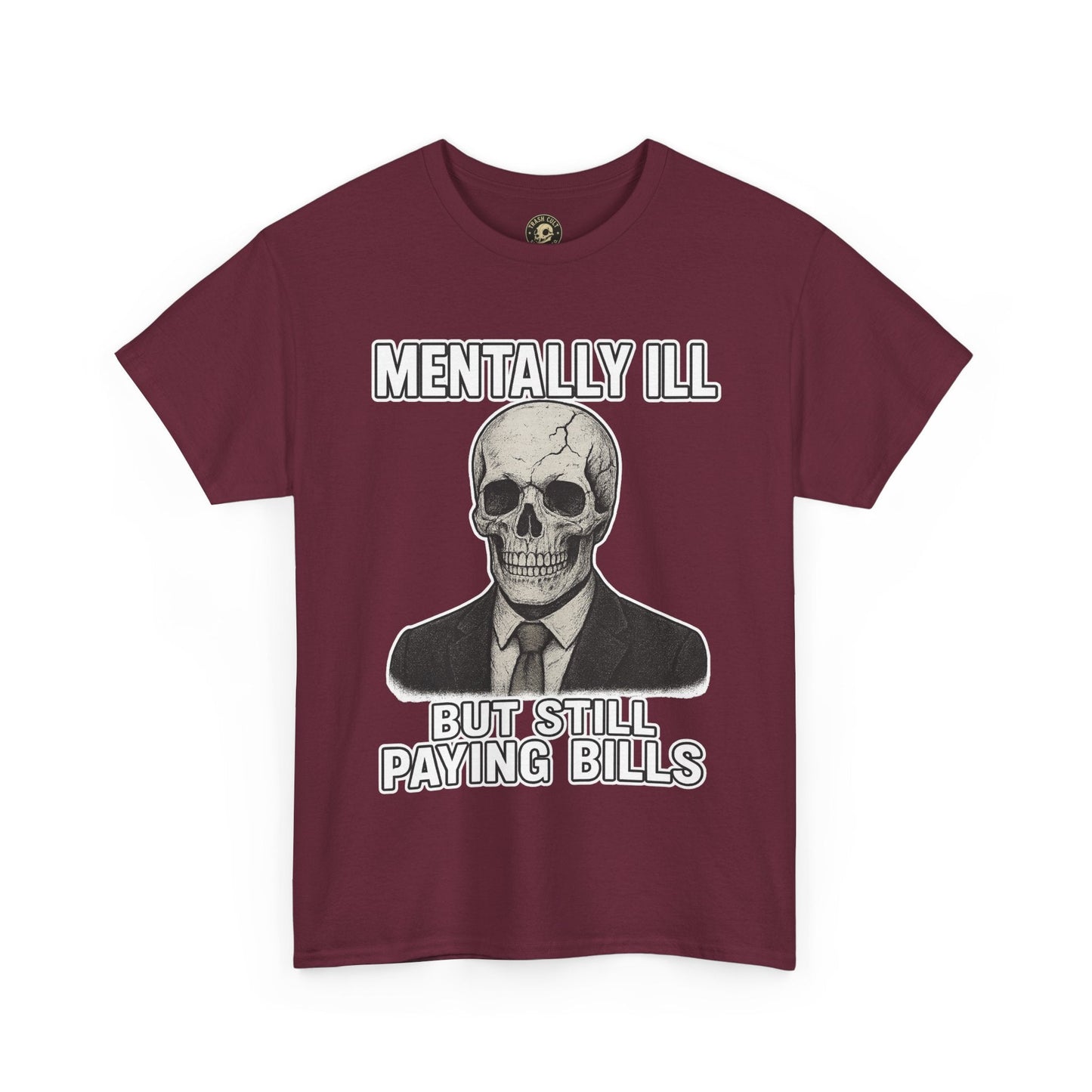 Mental Health Awareness Tee, Unisex Skull Shirt, Funny Graphic Tee, Quirky Casual Wear, Gifts for Friends, Halloween Apparel