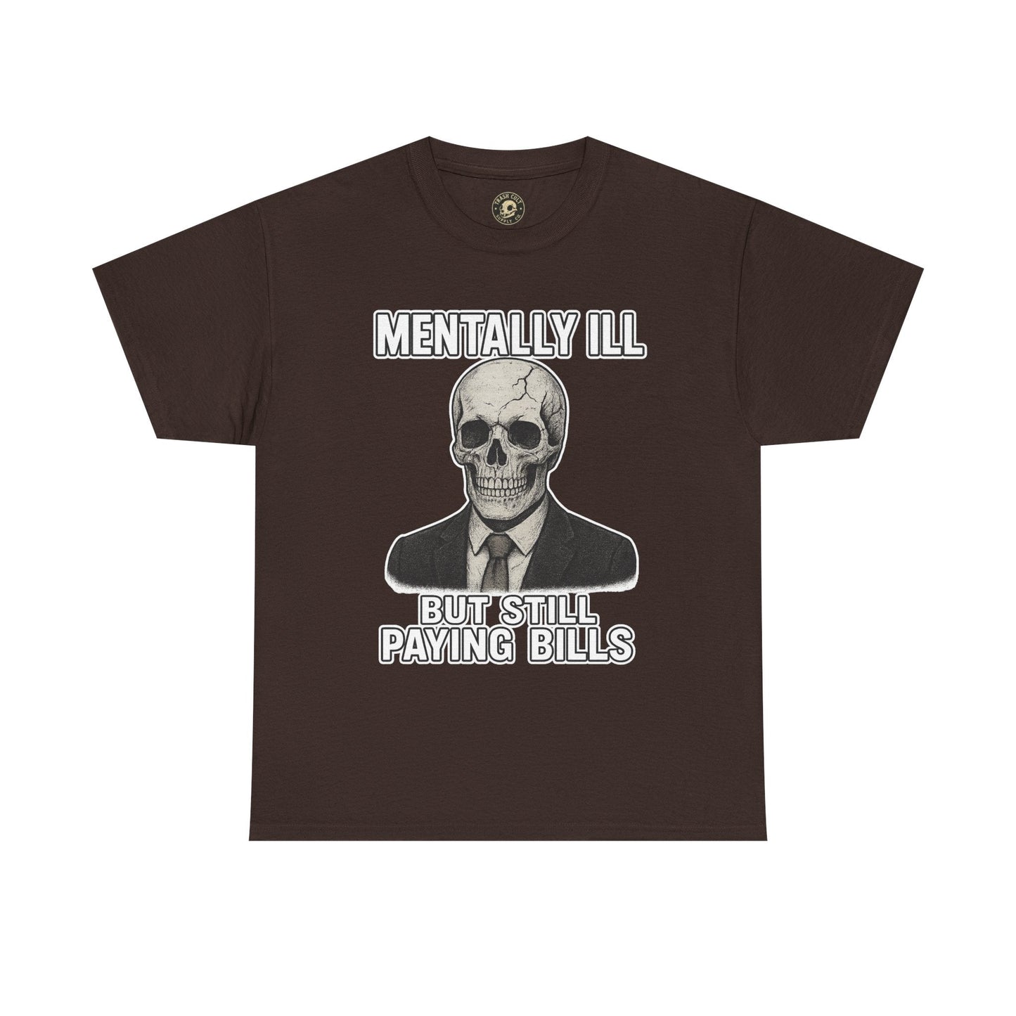 Mental Health Awareness Tee, Unisex Skull Shirt, Funny Graphic Tee, Quirky Casual Wear, Gifts for Friends, Halloween Apparel
