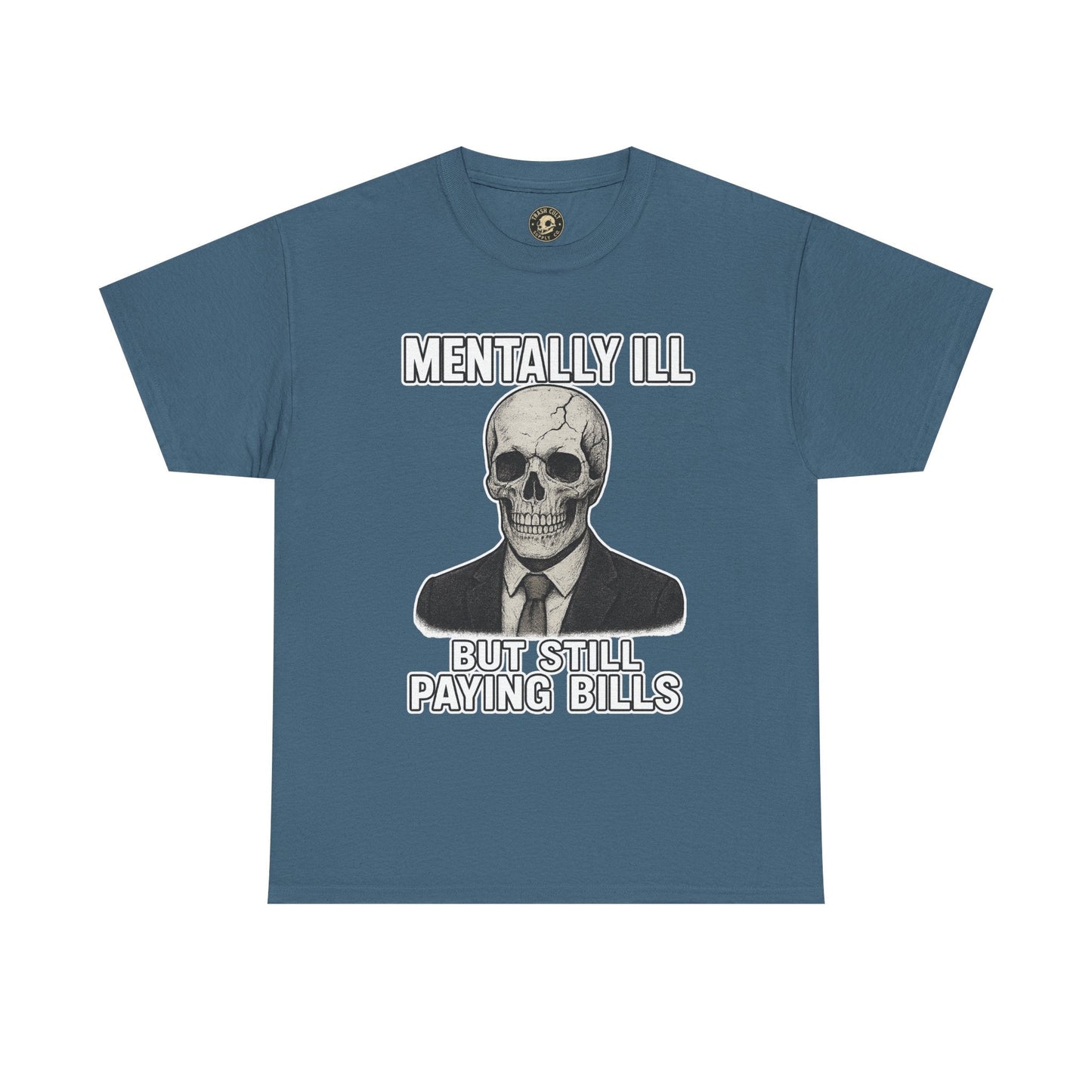 Mental Health Awareness Tee, Unisex Skull Shirt, Funny Graphic Tee, Quirky Casual Wear, Gifts for Friends, Halloween Apparel