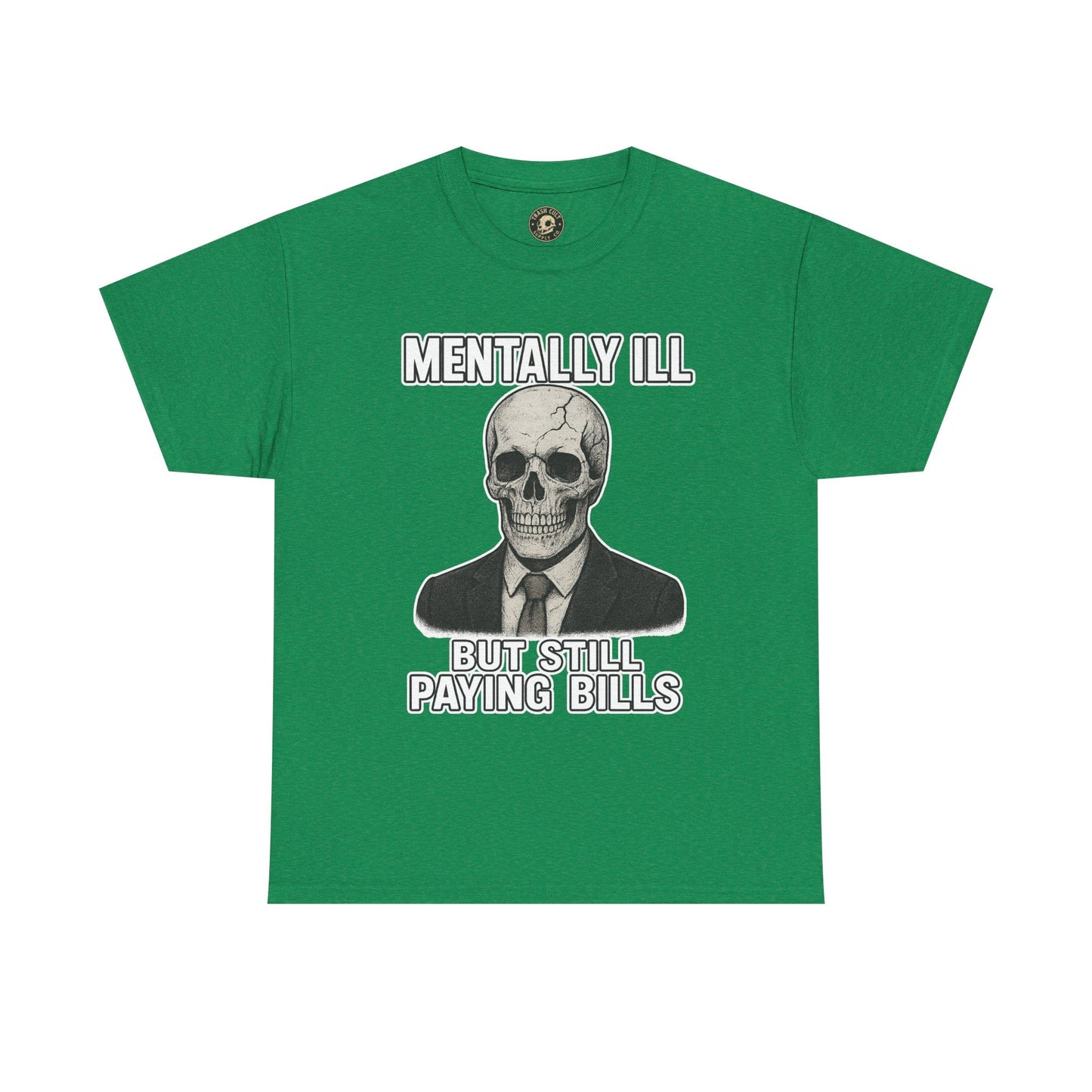 Mental Health Awareness Tee, Unisex Skull Shirt, Funny Graphic Tee, Quirky Casual Wear, Gifts for Friends, Halloween Apparel
