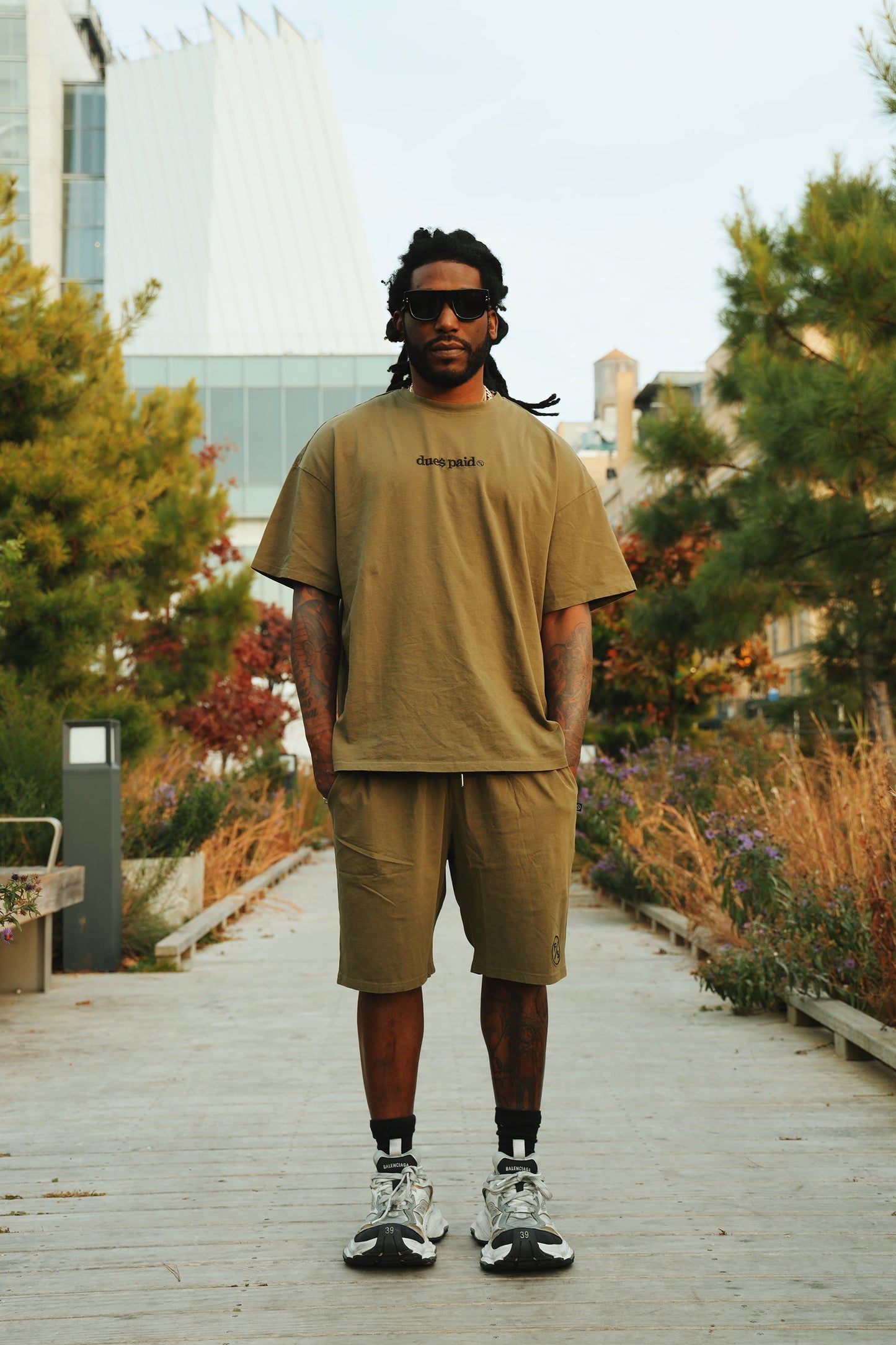 Oversized Streetwear Shorts – “Dues Paid” Matching Shorts – Relaxed Fit