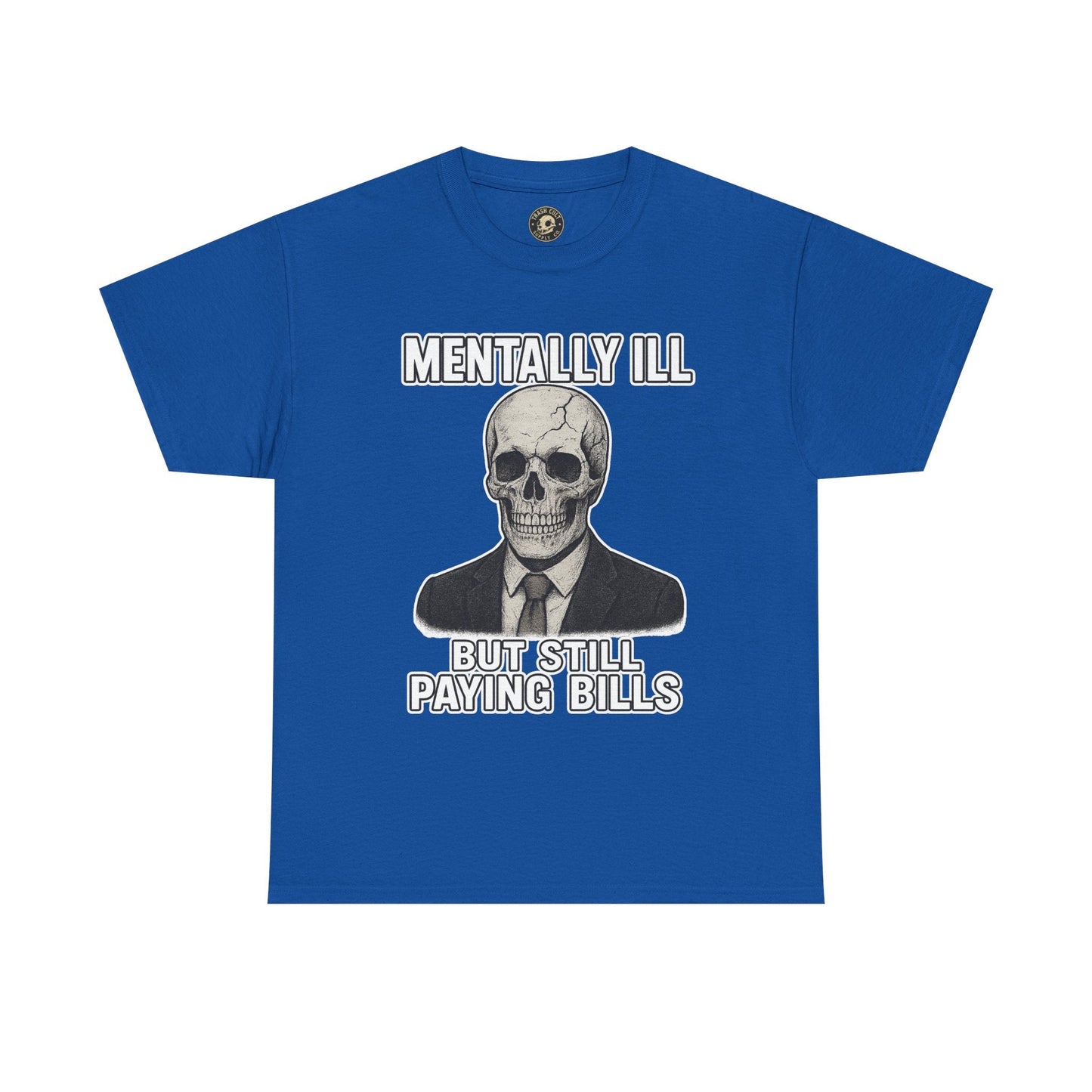 Mental Health Awareness Tee, Unisex Skull Shirt, Funny Graphic Tee, Quirky Casual Wear, Gifts for Friends, Halloween Apparel