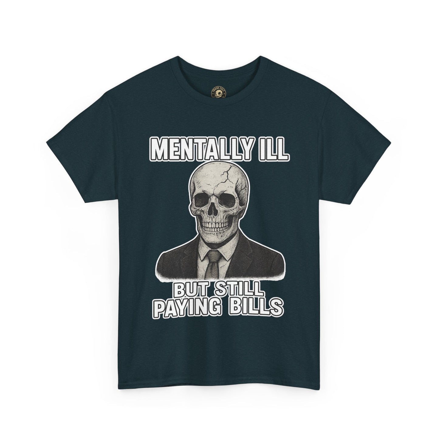 Mental Health Awareness Tee, Unisex Skull Shirt, Funny Graphic Tee, Quirky Casual Wear, Gifts for Friends, Halloween Apparel