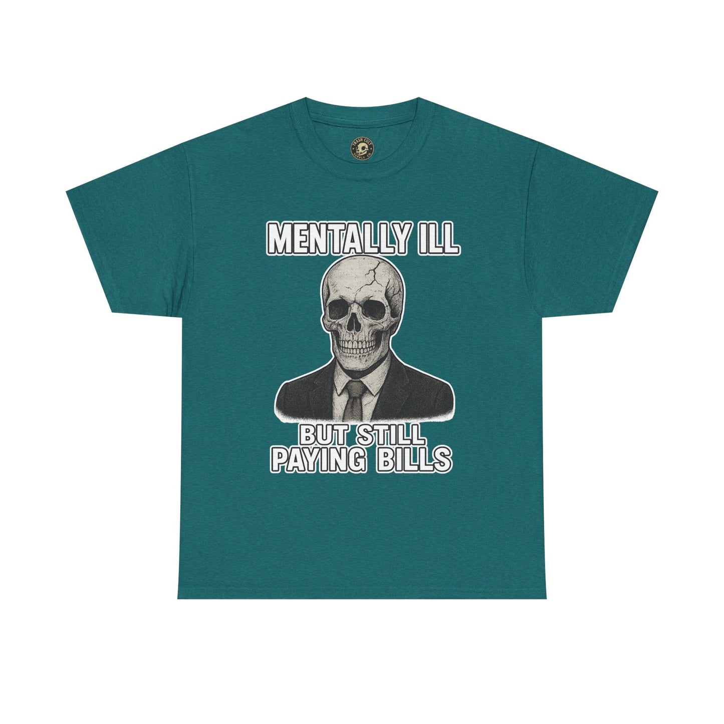 Mental Health Awareness Tee, Unisex Skull Shirt, Funny Graphic Tee, Quirky Casual Wear, Gifts for Friends, Halloween Apparel