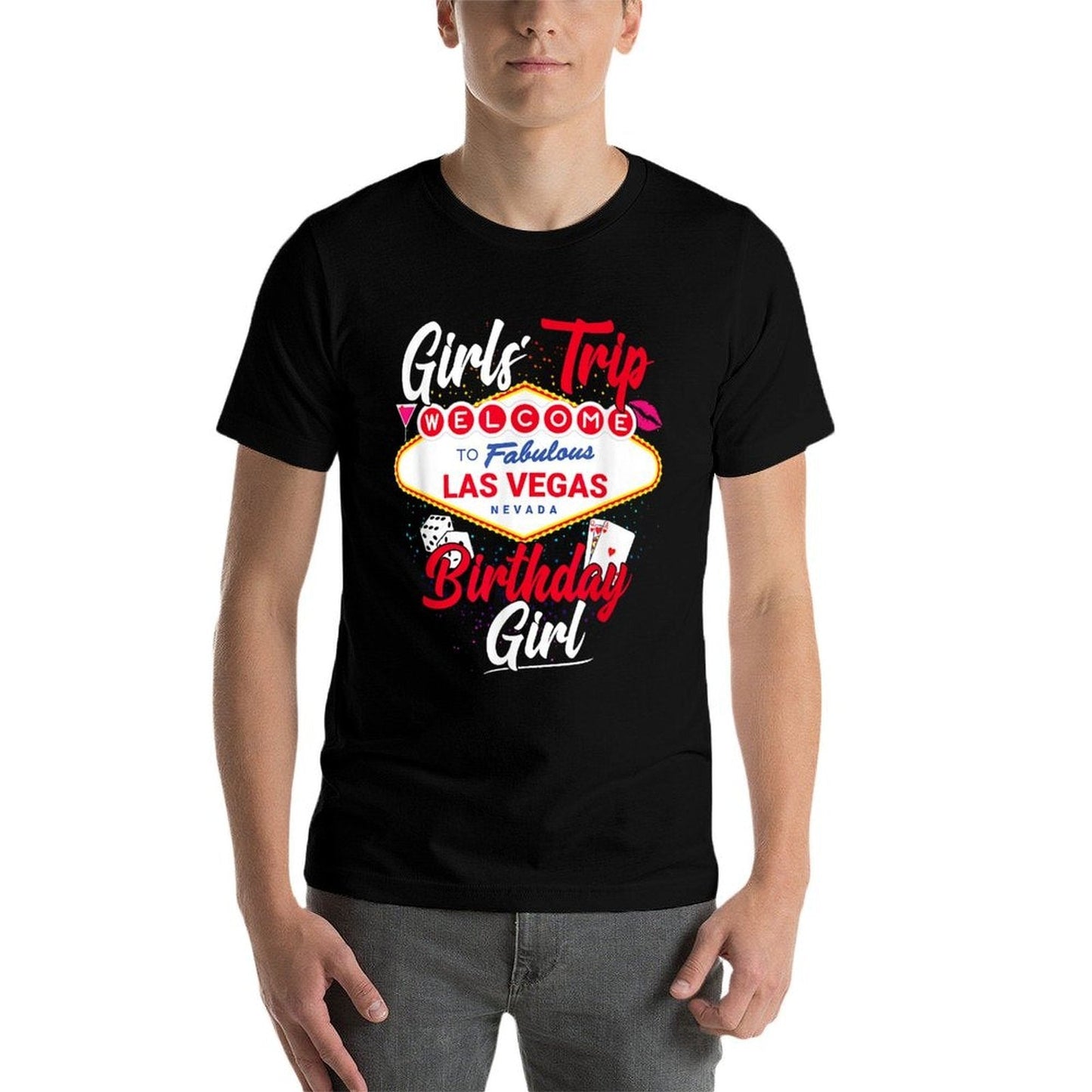 Las Vegas Birthday Party - Girls Trip - Vegas Birthday Girl  Tagless Design T-Shirt
