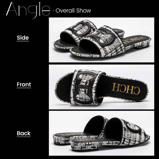 Women's Slippers yellow New Fabric Fashion Flat Sandals