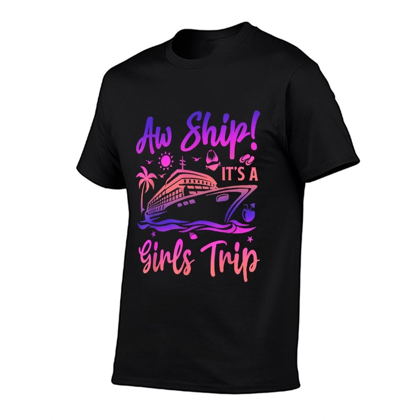Aw Ship! It's A Girls Trip Cruise 2024 Vacation Matching  Relaxed-fit T-Shirt