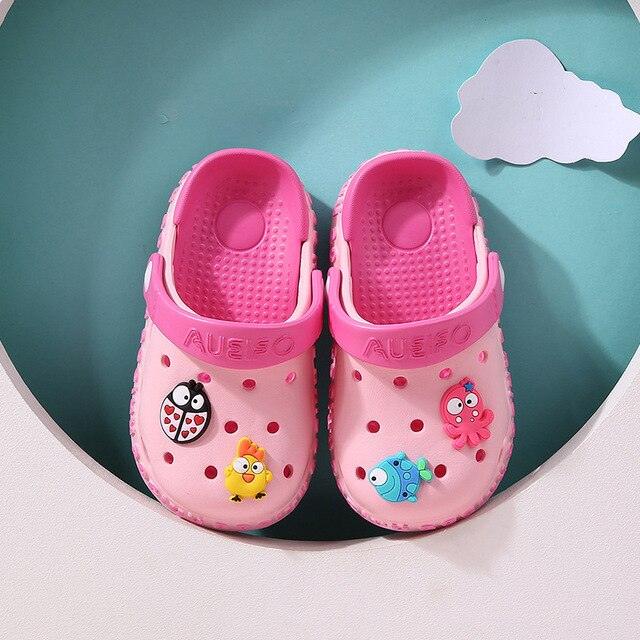 Unisex Children Slippers For Boys Girls New Summer Kids Beach Shoes Baby Toddler Soft Shoes Home Indoor Slippers Summer Lightweight Shockproof Non-Slip Water Shoes Garden Shoes For Beach Pool